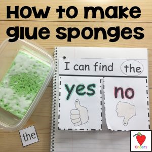 Glue sponges, cut and paste made easy