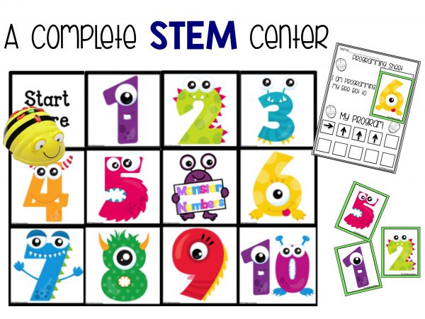 BeeBot Monster Number Stem Center