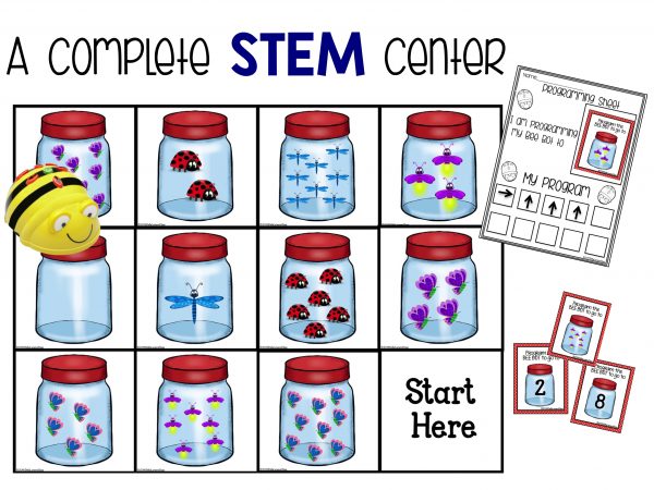 BeeBot counting bugs stem center