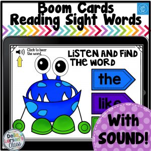 Boom Cards Monster Sight Words