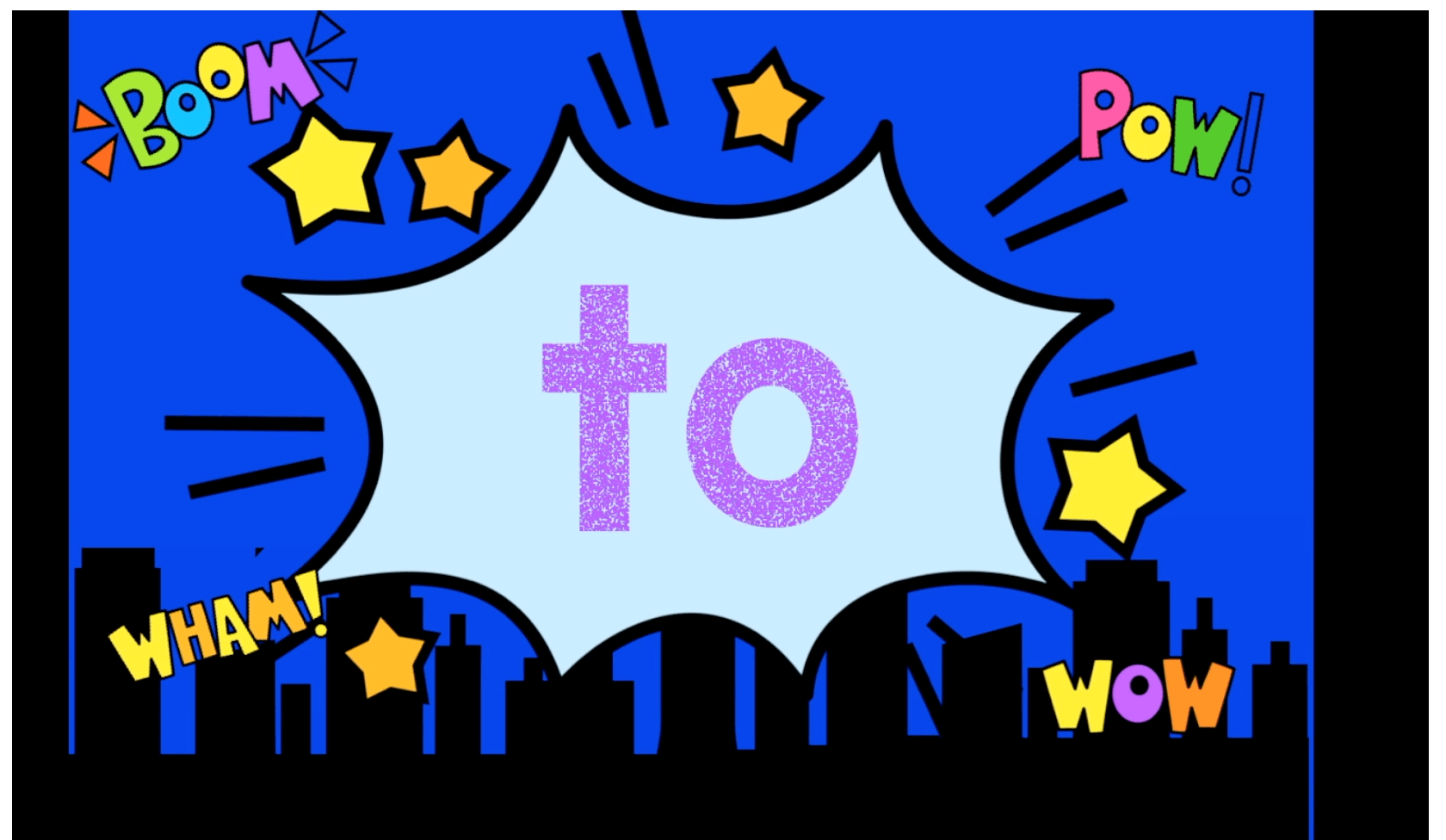 Boom Cards Superhero video for sight words