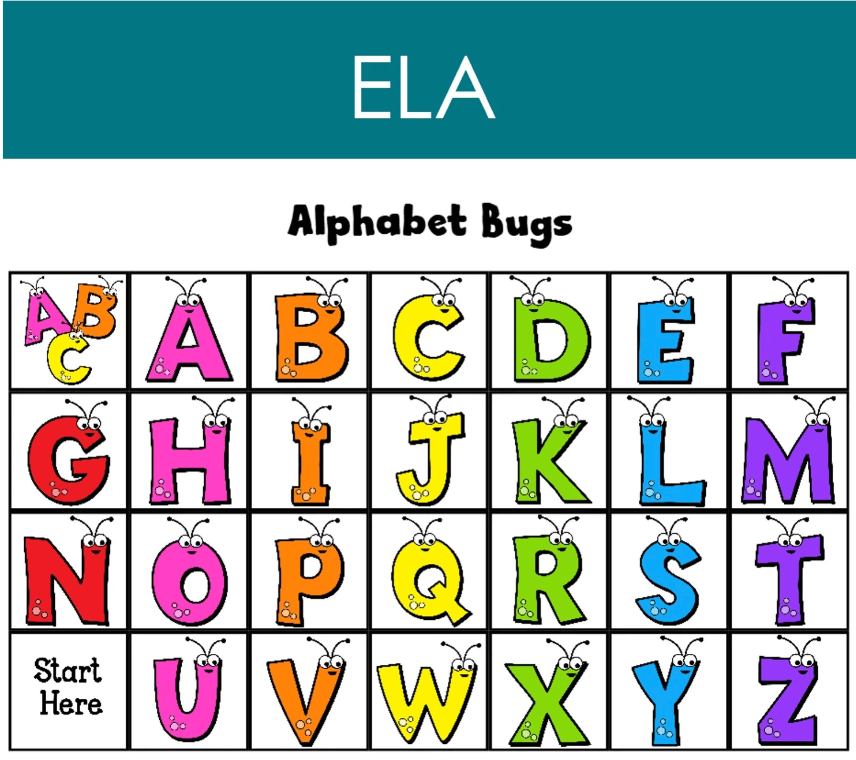 BeeBot alphabet bugs